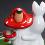 Year of the Rabbit Carrot Mushrooms Rabbit Ceramic Bunny Blessing Incense Burner (Extra 30% Off | USE CODE: FS30) Incense Burner BS 19