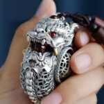 Buddha Stones 999 Sterling Silver Year of the Dragon Rotatable Ball Five Elements Copper Coin Strength Hanging Decoration Hanging Decoration BS 6