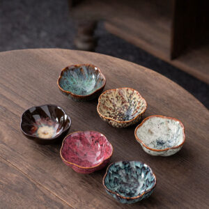 Buddha Stones Peach Blossom Pattern Ceramic Teacup Flower Tea Cups Cup BS main