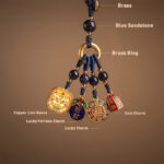 Buddha Stones Nothing to Be Superstitious Dancing Lion Copper Wealth Key Chain Key Chain BS 9