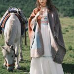 Buddha Stones Tibetan Shawl Striped Diamond Pattern Winter Warm Soft Scarf Tibetan Shawl BS 17