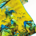 Buddha Stones A Panorama of Rivers and Mountains 100% Mulberry Silk Scarf Premium Grade 6A Silk Shawl Silk Scarf BS 22
