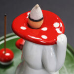 Year of the Rabbit Carrot Mushrooms Rabbit Ceramic Bunny Blessing Incense Burner (Extra 30% Off | USE CODE: FS30) Incense Burner BS 18