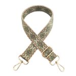 Buddha Stones Multicolor Embroidered Shoulder Bag Straps Bag Straps BS Dark Khaki Green