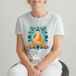 Buddha Stones Lotus Buddha Meditation Tee T-shirt T-Shirts BS 3