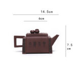Buddha Stones Yixing All Handmade Gomoku Playing Chess Purple Clay Kung Fu Square Teapot 280ml Teapot BS 30