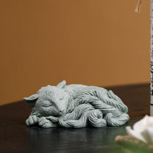 Buddha Stones Small Nine Tailed Fox Protection Home Tea Pet Figurine Decoration Decorations BS Nine-Tailed Fox