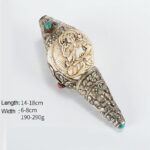 Buddha Stones Tibetan Handmade Engraved Shankha Buddha Conch Shell Wealth Positive Decoration Decorations BS Vajrasattva
