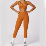 Buddha Stones Women Short Sleeve T-Shirt Top High Waist Leggings Pants For Sports Yoga 2-Piece Outfit BS 26