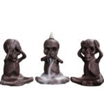 Buddha Stones Little Skull Ghost Purple Clay Backflow Smoke Fountain Peace Incense Burner Decoration (Extra 30% Off | USE CODE: FS30) Incense Burner BS 16