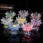 Buddha Stones Tibetan Lotus Candlestick Ornament Decoration BS main