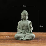 Buddha Stones Tibetan Meditation Contemplation Buddha Serenity Compassion Statue Figurine Decoration Decorations BS Meditation 8*6*12cm