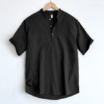 Buddha Stones Solid Color Men Short Sleeve Button Linen Shirt Men's Shirts BS Black 4XL(Fit for US/UK/AU44; EU54)