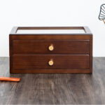 Buddha Stones Retro Solid Wood Jewelry Box Jewelry Storage Box With Drawer Jewelry Box BS 7