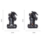 Buddha Stones Nordic Dragon Ceramic Backflow Smoke Fountain Meditation Healing Incense Burner Led Ball Decoration Incense Burner BS 21
