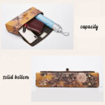 Buddha Stones Flower Pattern Bamboo Handle Metal Chain Crossbody Bag Handbags Crossbody Bag&Handbags BS 8
