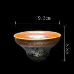 Buddha Stones Gold Spot Pattern Chinese Jianzhan Ceramic Teacup Kung Fu Tea Cup Bowl With Gift Box Jian Zhan Tea Cup BS Cup 9.3cm*5.5cm