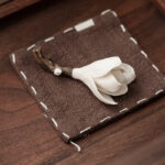 Buddha Stones Gardenia Flower Pattern Ceramic Healing Incense Burner Decoration Incense Burner BS 8