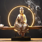 Buddha Stones Buddha Avalokitesvara Ceramic Lotus Relaxation Incense Burner Decoration Decorations Incense Burner BS 14