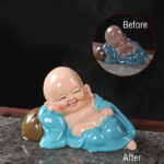 Buddha Stones Color Changing Laughing Buddha Resin Tea Pet Wealth Home Figurine Decoration Decorations BS Blue Laughing Buddha 10.5*6*6.5cm