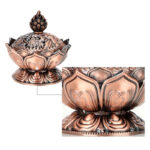 Buddha Stones Tibetan Lotus Shaped Purify Incense Burner Incense Burner BS 9