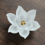 Buddha Stones Mini Lotus Liuli Crystal Healing Meditation Stick Incense Burner Decorations BS 12