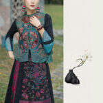 Buddha Stones Vintage Style Embroidery Flower Tang Suit Design Sleeveless Vest Waistcoat BS 7