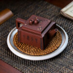Buddha Stones Yixing All Handmade Gomoku Playing Chess Purple Clay Kung Fu Square Teapot 280ml Teapot BS 1