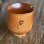 Buddha Stones Small Dunhuang Frescoes Lotus Ceramic Teacup Kung Fu Tea Cup 90ml Cup BS 1