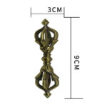 Buddha Stones Handcrafted Nepal Small Five Prong Vajra Dorje Strength Copper Decoration Dorje BS 7