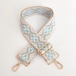 Buddha Stones Multicolor Embroidered Shoulder Bag Straps Bag Straps BS White Light Blue Beige