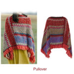 Buddha Stones Tibetan Shawl Knitting Warm Cloak Tibetan Tassel Scarf Tibetan Shawl BS 14