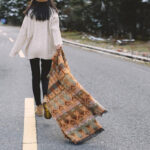 Buddha Stones Tibetan Shawl Classic Geometry Pattern Winter Cozy Travel Scarf Wrap Tibetan Shawl BS 9