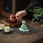 Buddha Stones Meditating Ceramic Zen Frog Statue Decoration Decorations BS 2