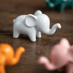 Buddha Stones Small Ceramic Elephant Home Tea Pet Figurine Desk Decoration Decorations BS 13