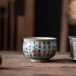Buddha Stones Mountain Landscape Lotus Orchid Pavilion Gathering Ceramic Teacup Kung Fu Tea Cup Cup BS 12