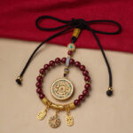 Buddha Stones Natural Cinnabar Wish Ruyi Peace Blessing Car Hanging Decoration Car Hanging Decoration BS 3