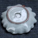Buddha Stones Lotus Plum Blossom Square Ceramic Spiritual Backflow Incense Burner Incense Burner BS 5