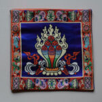 Buddha Stones Prayer Altar Mat Healing Meditation Vajra Auspicious Symbols Prayer Altar BS The Chintamani Jewel Blue
