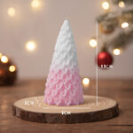 Buddha Stones Christmas Tree Scented Soy Wax Candle Gift For Family Friends Candles BS Pink Pine Christmas Tree(White Peach Oolong)