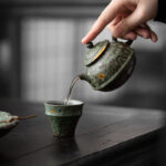 Buddha Stones Small Vintage Style Ceramic Teacup Kung Fu Tea Cup 50ml Cup BS 6