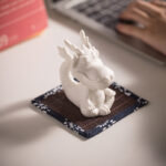 Buddha Stones Year Of The Dragon Luck White Porcelain Ceramic Tea Pet Home Figurine Decoration Decorations BS 12