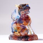 Buddha Stones Feng Shui Kirin Handmade Liuli Crystal Art Piece Fortune Home Office Decoration Decorations BS 3