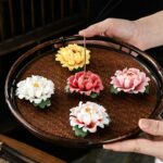 Buddha Stones Tibetan Lotus Blessing Ceramic Stick Incense Burner Decoration Incense Burner BS 1