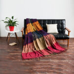 Buddha Stones Tibetan Floral Pattern Hand-Dyed Craftsman Blanket Blanket BS 7