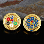 Buddha Stones Tibetan Om Mani Padme Hum Peace Phone Ring Bracket Universal Phone Holder Decorations Decorations BS 3