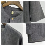 Buddha Stones Summer Solid Color Men Short Sleeve Button Shirt Men's Shirts BS 2