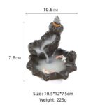 Buddha Stones Koi Fish Lucky Incense Burner Decoration Decoration BS 7