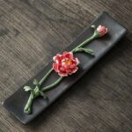 Lotus Peony Rose Flower Ceramic Spiritual Incense Burner (Extra 30% Off | USE CODE: FS30) Incense Burner BS Red Peony