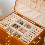 Buddha Stones Retro Solid Wood Jewelry Box Four-Layer Wooden Jewelry Storage Box Jewelry Box BS 17